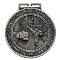 Olympia Taekwondo Medal | Antique Silver | 70mm