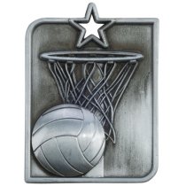 Centurion Star Netball Medal | Silver | 53 x 40mm