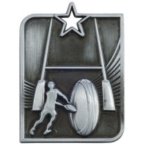 Centurion Star Rugby Medal | Silver | 53 x 40mm