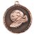 Power Boot Medal | 50mm | Antique Bronze - MM16052B