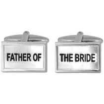 Father of the Bride Cuff Links in Personalised Silver Box