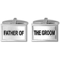 Father of the Groom Cuff Links in Personalised Silver Box