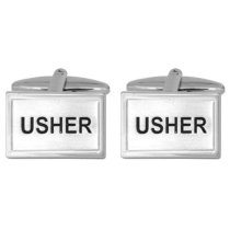 Usher Cuff Links in Personalised Silver Box