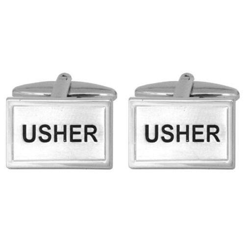 Usher Cuff Links in Personalised Silver Box