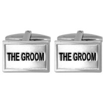The Groom Cuff Links in Personalised Silver Box
