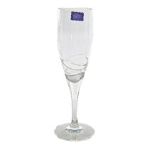 Shire County Cut Crystal Flute Glass | Malvern Design | 220mm | Luxury Gift Tube