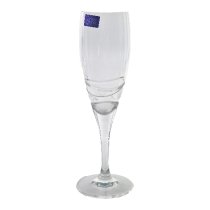 Shire County Cut Crystal Flute Glass | Malvern Design | 220mm | Luxury Gift Tube