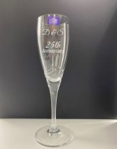 Shire County Cut Crystal Flute Glass | Malvern Design | 220mm | Luxury Gift Tube