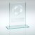 Jade Glass With Silver Football Trophy | 114mm - JR1-TD851GB