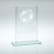 Jade Glass With Silver Football Trophy | 140mm - JR1-TD851GC