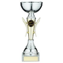 Silver/Gold Winged Trophy Cup | 165mm