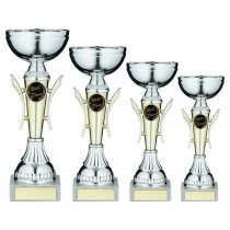 Silver/Gold Winged Trophy Cup | 165mm