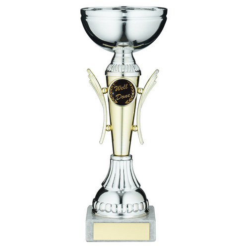 Silver/Gold Winged Trophy Cup | 191mm