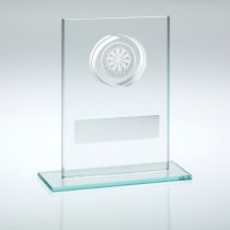 Jade/Silver Glass Darts Trophy | 114mm