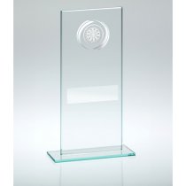 Jade/Silver Glass Darts Trophy | 184mm