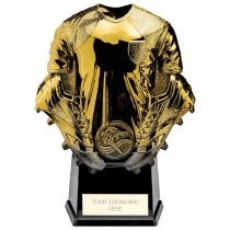 Invincible Heavyweight Football Trophy | Gold & Carbon | 160mm | G24