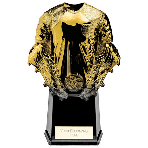 Invincible Heavyweight Football Trophy | Gold & Carbon | 220mm | G25