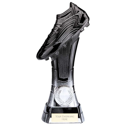 Rapid Strike Football Trophy | Heavyweight | Carbon Black & Ice Platinum | 190mm | G23