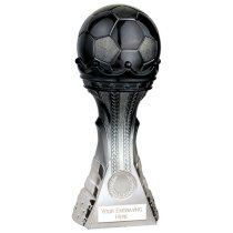 King Football Trophy | Heavyweight | Black to Platinum | 190mm | S5