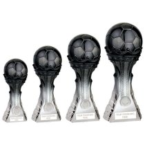 King Football Trophy | Heavyweight | Black to Platinum | 190mm | S5