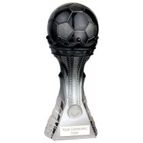 King Football Trophy | Heavyweight | Black to Platinum | 250mm | S24