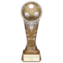 Ikon Tower Football Trophy | Antique Silver & Gold | 200mm | G24