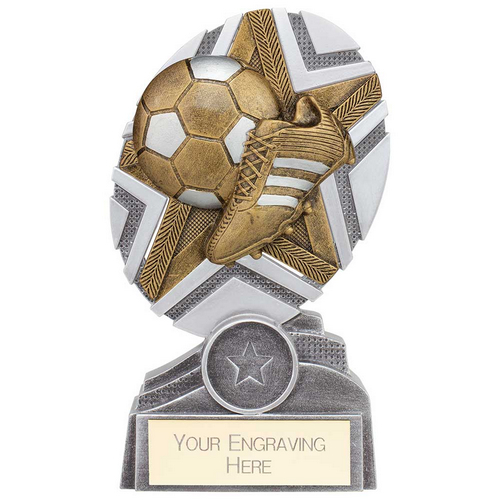 The Stars Football Plaque Trophy | Silver & Gold | 150mm | G9