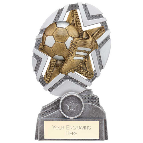 The Stars Football Plaque Trophy | Silver & Gold | 170mm | G25