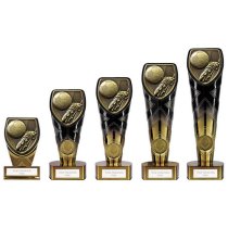 Fusion Cobra Football Boot & Ball Trophy | Black & Gold | 175mm | G7