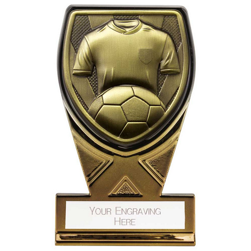 Fusion Cobra Football Shirt Plastic Plaque Trophy | Black & Gold | 110mm | G9