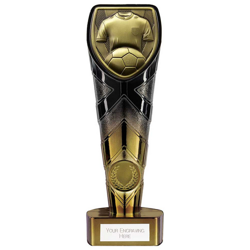 Fusion Cobra Football Shirt Trophy | Black & Gold | 200mm | G7