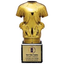 Fusion Viper Legend Football Shirt Trophy | Black & Gold | 160mm | S7