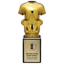 Fusion Viper Legend Football Shirt Trophy | Black & Gold | 185mm | S7