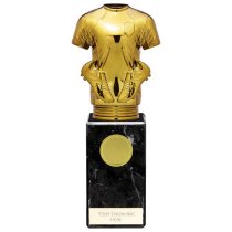 Fusion Viper Legend Football Shirt Trophy | Black & Gold | 210mm | S7