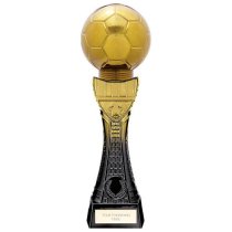 Fusion Viper Tower Football Trophy | Black & Gold | 280mm | G24