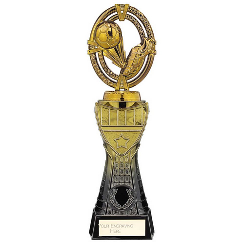 Maverick Heavyweight Football Boot Trophy | Black & Gold | 250mm | G7