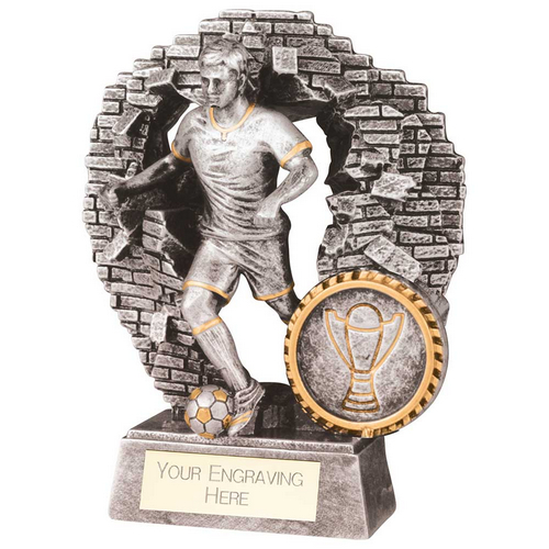 Blast Out Male Football Resin Trophy | 110mm | G7