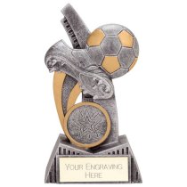 Nemesis Football Boot & Ball Trophy | Antique Gold & Silver | 120mm | G7