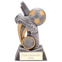 Nemesis Football Boot & Ball Trophy | Antique Gold & Silver | 140mm | G7