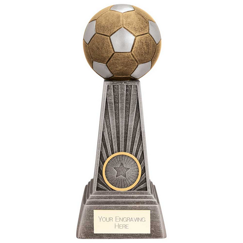 Energy Football Trophy | Antique Silver & Gold | 180mm | G24