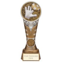 Ikon Tower Goalkeeper Trophy | Antique Silver & Gold | 200mm | G24