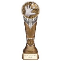 Ikon Tower Goalkeeper Trophy | Antique Silver & Gold | 225mm | G24