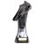 Rapid Strike Parents Player Football Trophy | Carbon Black & Ice Platinum | 250mm | G24 - PM24090E