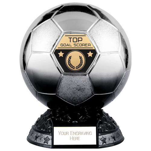 Elite Heavyweight Top Goal Scorer Football Trophy| Platinum to Black | 185mm | G24