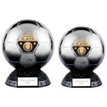 Elite Heavyweight Managers Player Football Trophy | Platinum to Black | 185mm | G24