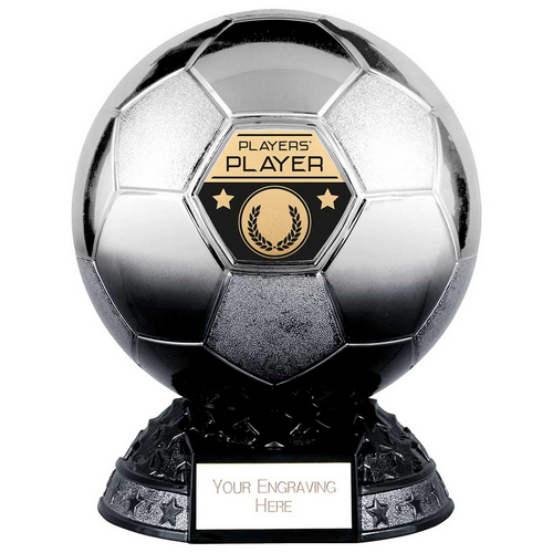 Elite Heavyweight Players Player Football Trophy | Platinum to Black | 200mm | G25