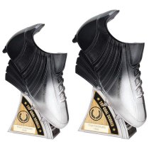 Power Boot Heavyweight Top Goal Scorer Trophy | Black to Platinum | 230mm | G7