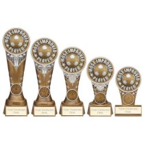 Ikon Tower Most Improved Player Football Trophy | Antique Silver & Gold | 150mm | G24