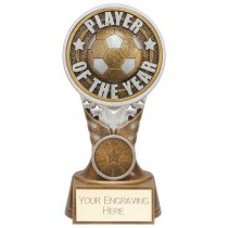 Ikon Tower Player of the Year Football Trophy | Antique Silver & Gold | 150mm | G24