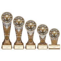 Ikon Tower Player of the Year Football Trophy | Antique Silver & Gold | 175mm | G24
